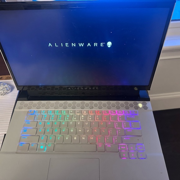 Alienware Other - Alienware Silver Gaming Laptop with RGB Backlit Keyboard